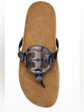 Tory Burch Miller Cloud Patent Leather Cork Sandal Sz 9